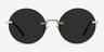 Wise Gold MetalSunglass Frames from EyeBuyDirect, Front View