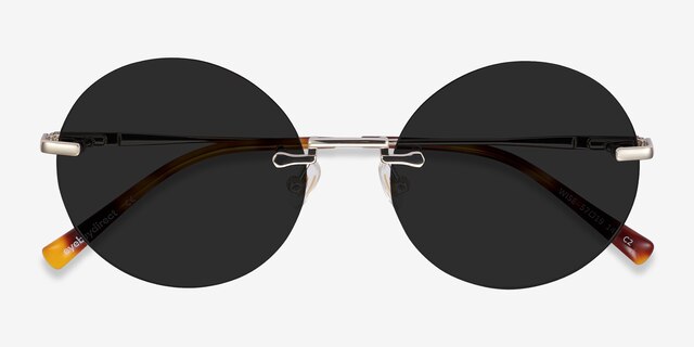 Wise Gold MetalSunglass Frames from EyeBuyDirect, Closed View