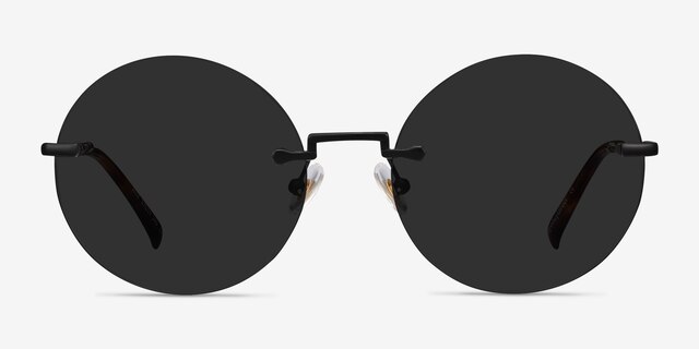 Wise Black MetalSunglass Frames from EyeBuyDirect, Front View
