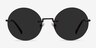 Wise Black MetalSunglass Frames from EyeBuyDirect, Front View