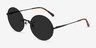 Wise Black MetalSunglass Frames from EyeBuyDirect, Angle View