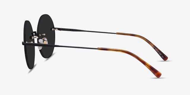 Wise Black MetalSunglass Frames from EyeBuyDirect, Side View