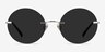 Chorus Silver MetalSunglass Frames from EyeBuyDirect, Front View