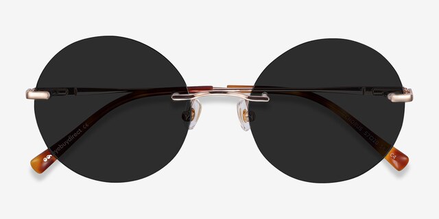 Chorus Rose Gold MetalSunglass Frames from EyeBuyDirect, Closed View