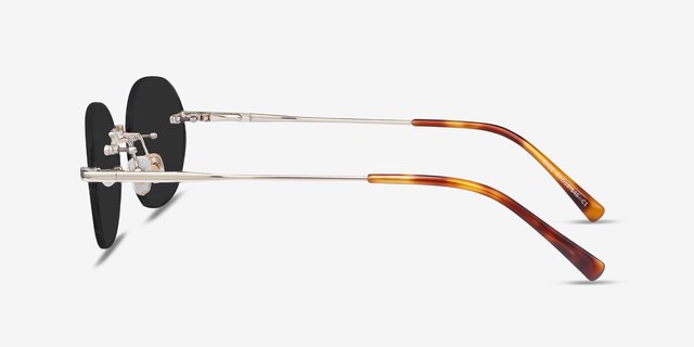 Daze Light Gold MetalSunglass Frames from EyeBuyDirect, Side View