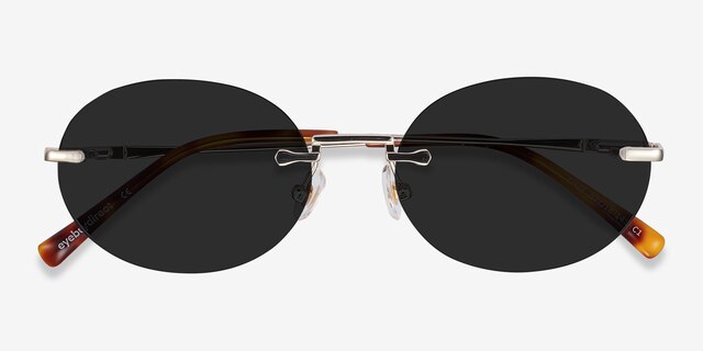 Daze Light Gold MetalSunglass Frames from EyeBuyDirect, Closed View