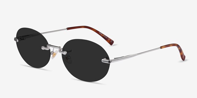 Daze Silver MetalSunglass Frames from EyeBuyDirect, Angle View