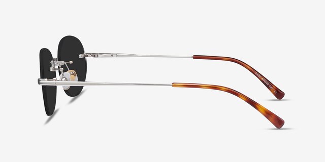 Daze Silver MetalSunglass Frames from EyeBuyDirect, Side View
