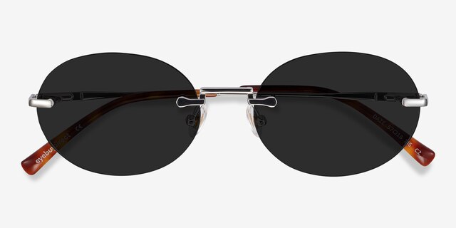 Daze Silver MetalSunglass Frames from EyeBuyDirect, Closed View