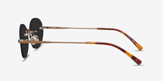 Daze Bronze MetalSunglass Frames from EyeBuyDirect, Side View