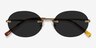 Daze Bronze MetalSunglass Frames from EyeBuyDirect, Closed View