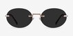 Daze Rose Gold MetalSunglass Frames from EyeBuyDirect, Front View