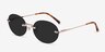 Daze Or rose MétalSoleil de Lunette de vue d'EyeBuyDirect, Vue d'Angle