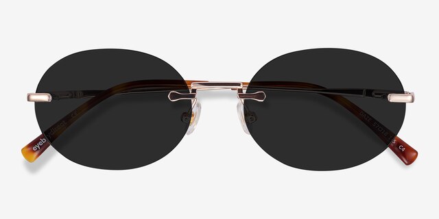 Daze Or rose MétalSoleil de Lunette de vue d'EyeBuyDirect, Vue Rapprochée