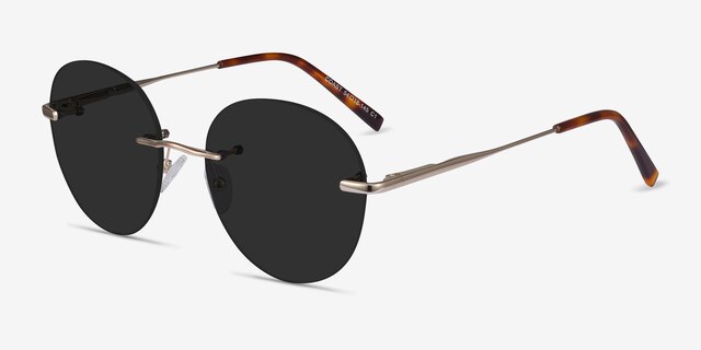 Coast Gold MetalSunglass Frames from EyeBuyDirect, Angle View