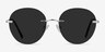 Coast Silver MetalSunglass Frames from EyeBuyDirect, Front View