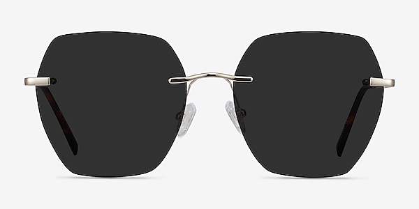 EyeBuyDirect Genoa Square Gold Sunglasses