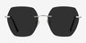 Genoa Silver MetalSunglass Frames from EyeBuyDirect, Front View