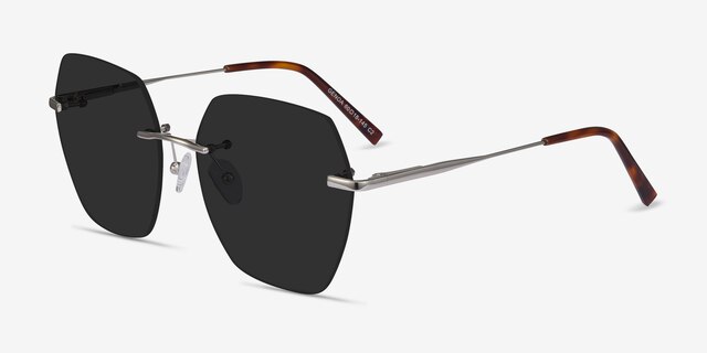 Genoa Silver MetalSunglass Frames from EyeBuyDirect, Angle View