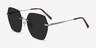 Genoa Silver MetalSunglass Frames from EyeBuyDirect, Angle View