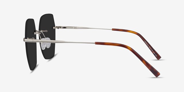 Genoa Silver MetalSunglass Frames from EyeBuyDirect, Side View
