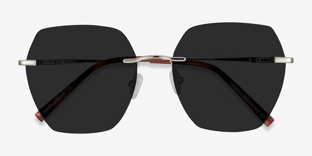 Genoa Silver MetalSunglass Frames from EyeBuyDirect, Closed View