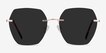 Genoa Rose Gold MetalSunglass Frames from EyeBuyDirect, Front View