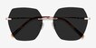 Genoa Rose Gold MetalSunglass Frames from EyeBuyDirect, Closed View