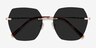 Genoa Rose Gold MetalSunglass Frames from EyeBuyDirect, Closed View