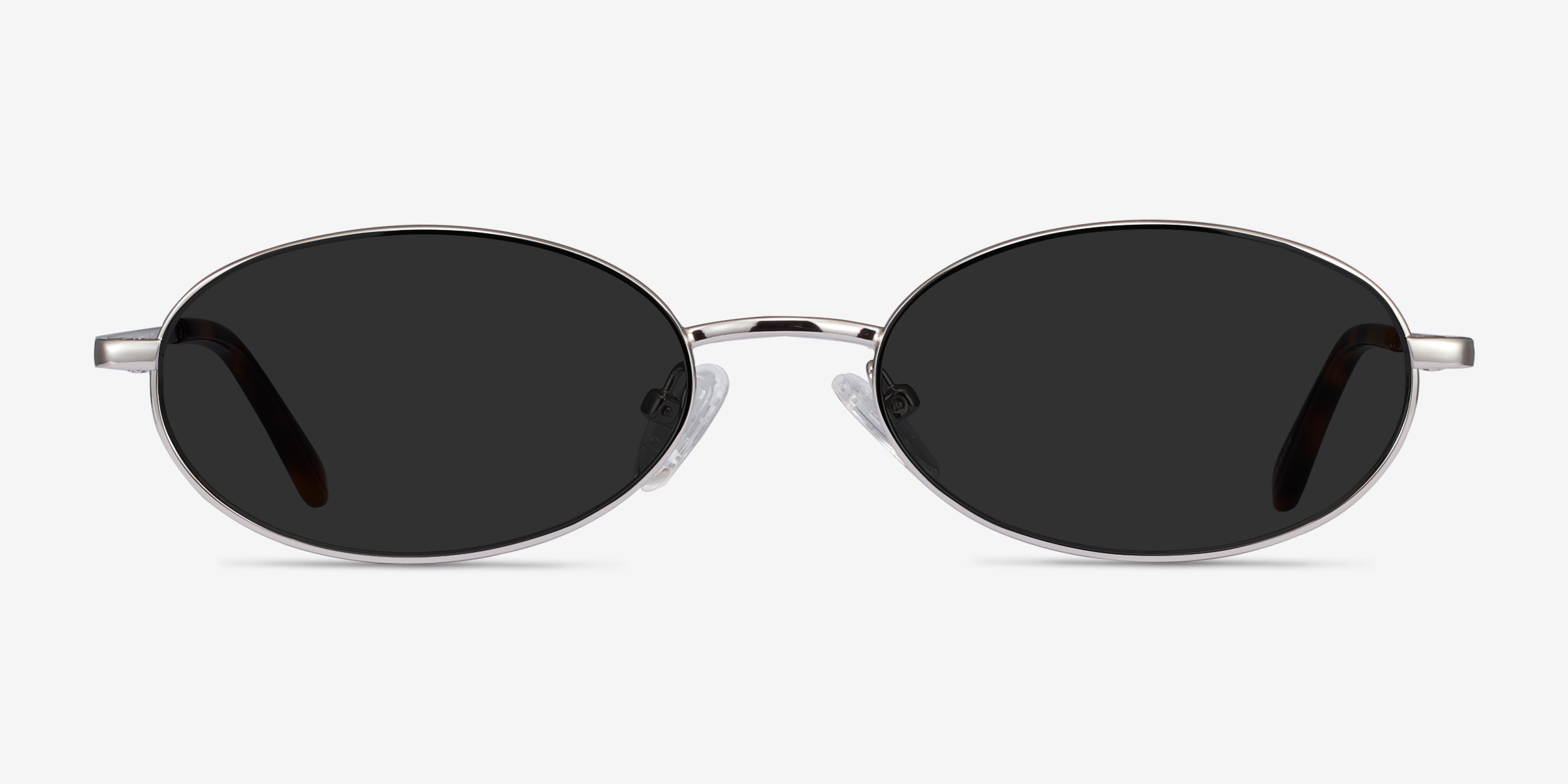 Graham Oval Silver Frame Prescription Sunglasses Eyebuydirect