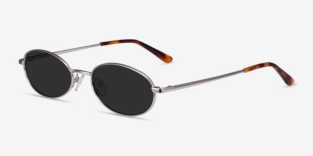 Graham Silver MetalSunglass Frames from EyeBuyDirect, Angle View