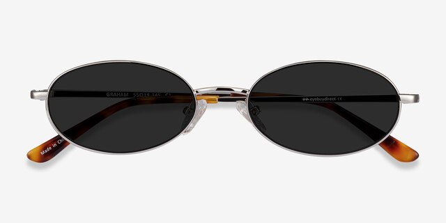 Graham Silver MetalSunglass Frames from EyeBuyDirect, Closed View