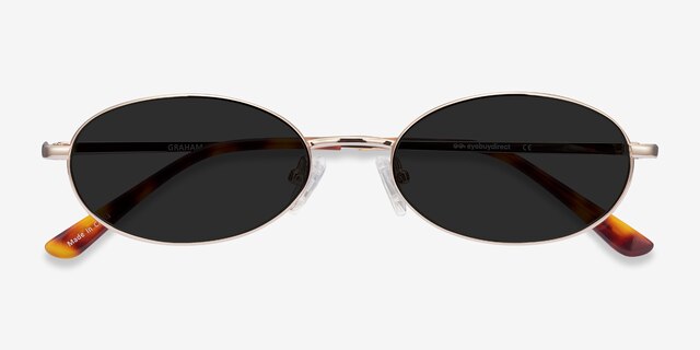 Graham Gold MetalSunglass Frames from EyeBuyDirect, Closed View