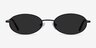 Graham Black MetalSunglass Frames from EyeBuyDirect, Front View