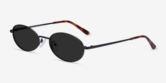 Graham Black MetalSunglass Frames from EyeBuyDirect, Angle View
