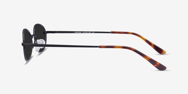 Graham Black MetalSunglass Frames from EyeBuyDirect, Side View