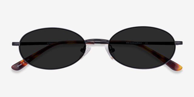 Graham Black MetalSunglass Frames from EyeBuyDirect, Closed View