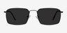 Edge Black MetalSunglass Frames from EyeBuyDirect, Front View