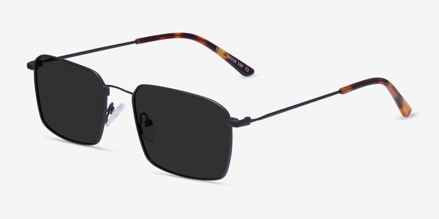 Edge Black MetalSunglass Frames from EyeBuyDirect, Angle View