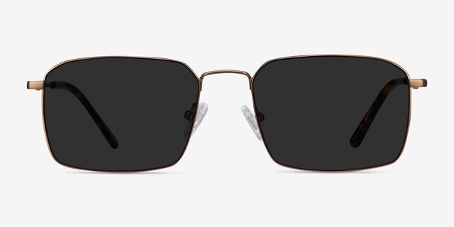 Edge Bronze MetalSunglass Frames from EyeBuyDirect, Front View