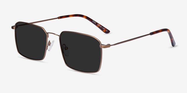 Edge Bronze MetalSunglass Frames from EyeBuyDirect, Angle View