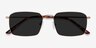 Edge Bronze MetalSunglass Frames from EyeBuyDirect, Closed View