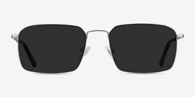 Edge Silver MetalSunglass Frames from EyeBuyDirect, Front View