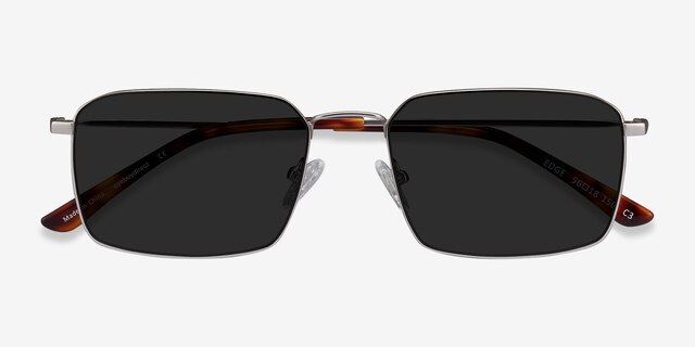 Edge Silver MetalSunglass Frames from EyeBuyDirect, Closed View