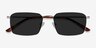 Edge Silver MetalSunglass Frames from EyeBuyDirect, Closed View