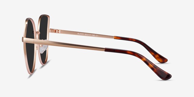 Bless Gold MetalSunglass Frames from EyeBuyDirect, Side View