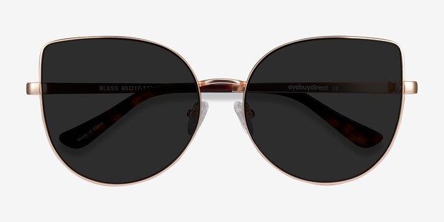 Bless Gold MetalSunglass Frames from EyeBuyDirect, Closed View