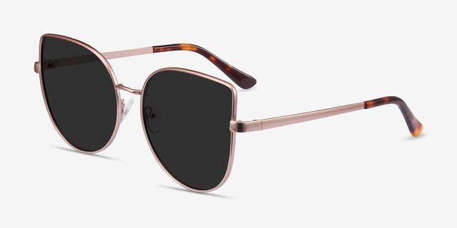 Bless Rose Gold MetalSunglass Frames from EyeBuyDirect, Angle View