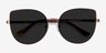 Bless Rose Gold MetalSunglass Frames from EyeBuyDirect, Closed View