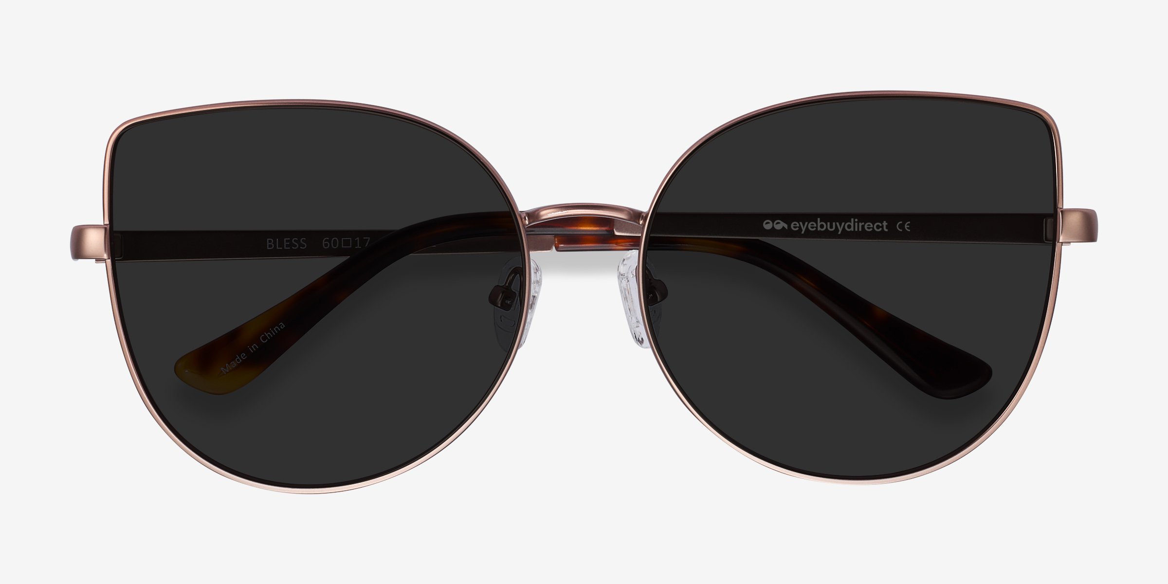 Bless Cat Eye Rose Gold Frame Sunglasses For Women Eyebuydirect Canada